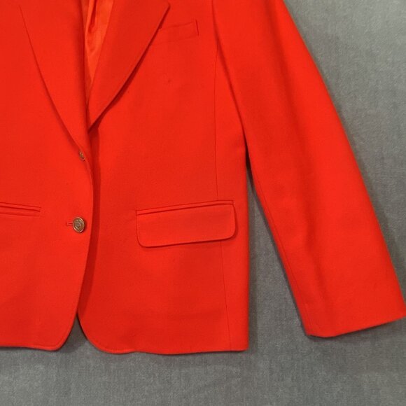 Vintage Pendleton Wool Blazer Jacket Womens SZ 8 Petite Single Breasted Buttons - Picture 3 of 15